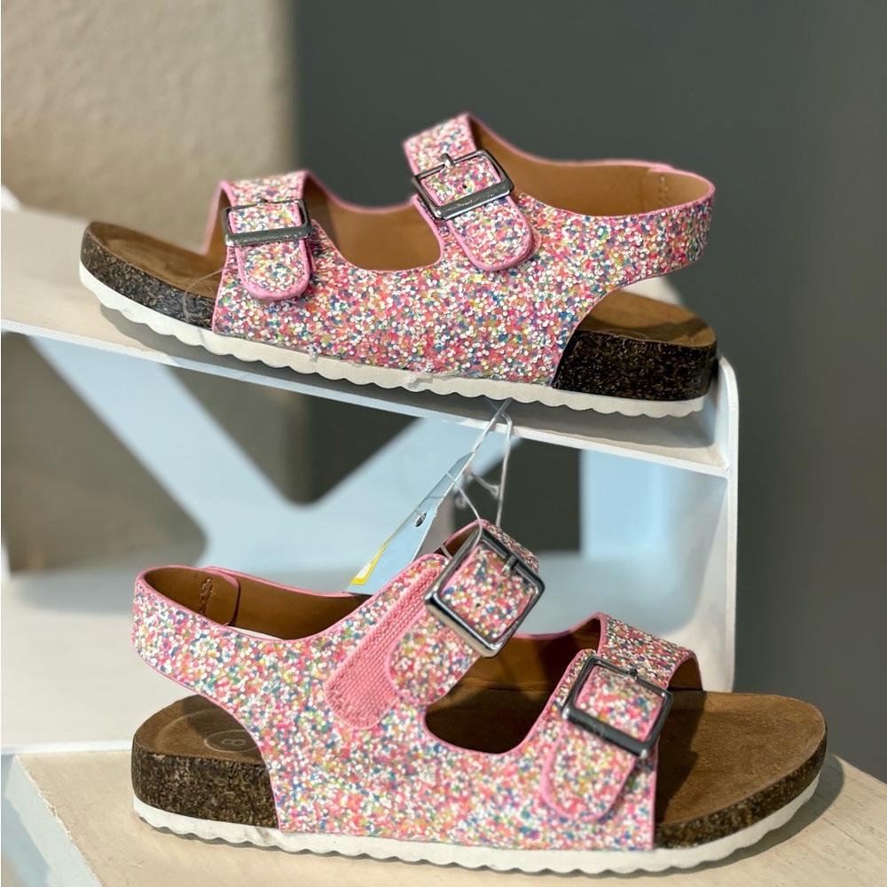 Toddler Reagan Footbed Sandals Multicolor - Cat & Jack - Size 8 NEW - Picture 1 of 6